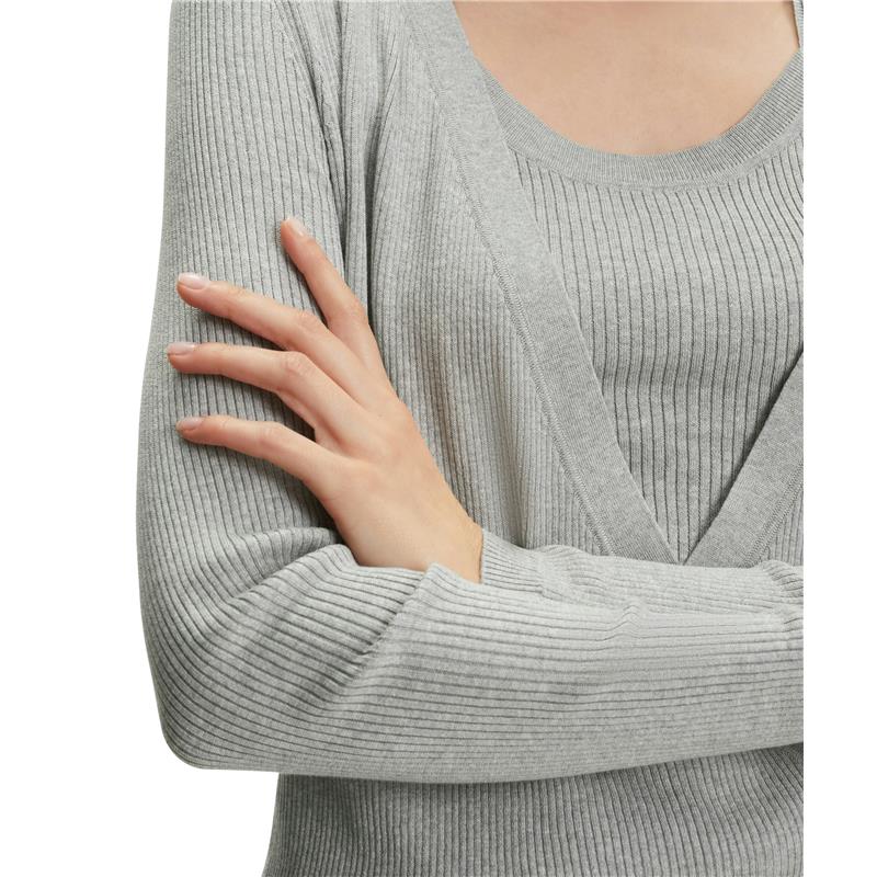 Ženska jopa FALKE Yoga Wickeljacke w light grey