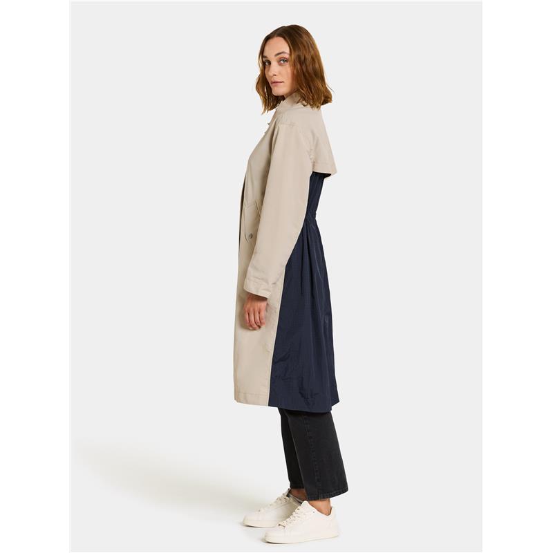 Ženski plašč BONNIE WNS COAT Beige/Dk Blue
