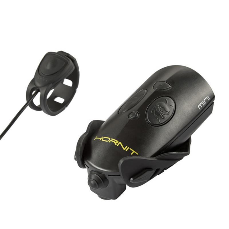 Luč in zvonec za kolo Mini Hornit Black/Black