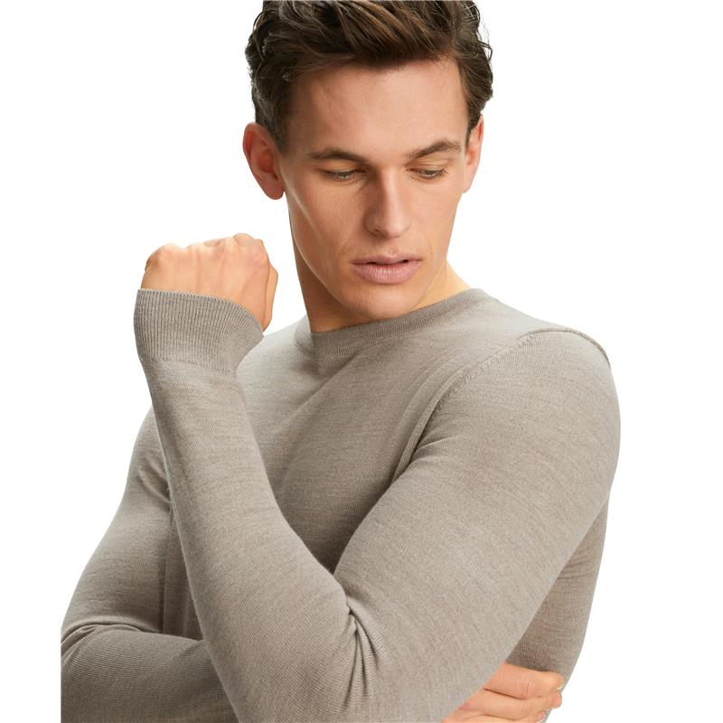 Moški pulover FAV Merino X-Fine Crew Neck m capino mel