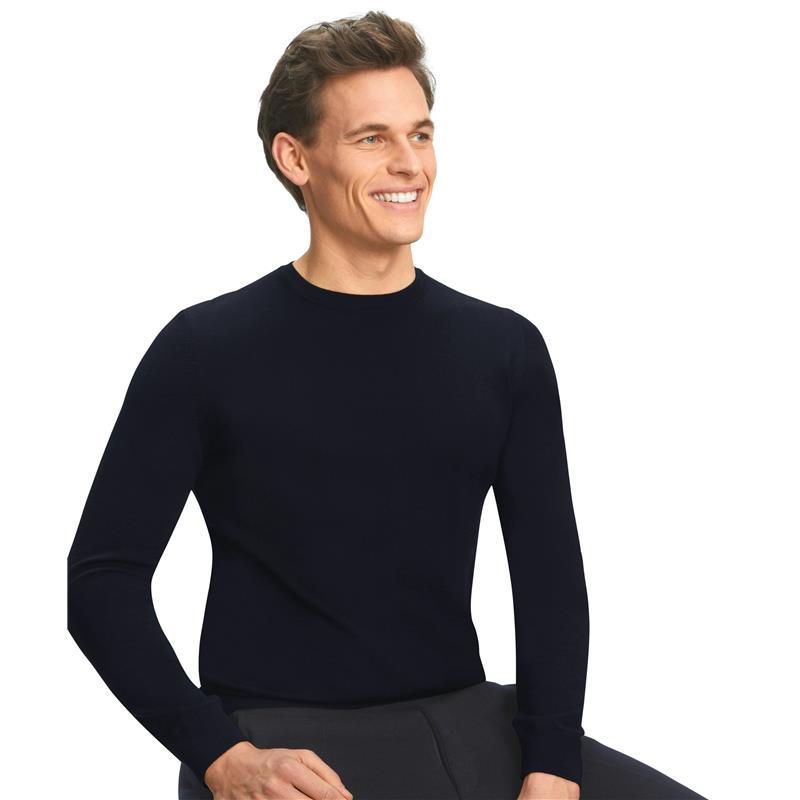 Moški pulover FAV Merino X-Fine Crew Neck m night sky