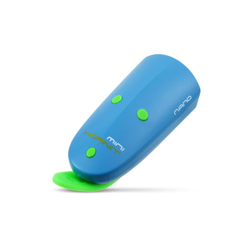 Luč in zvonec za kolo Mini Hornit  NANO blue/green