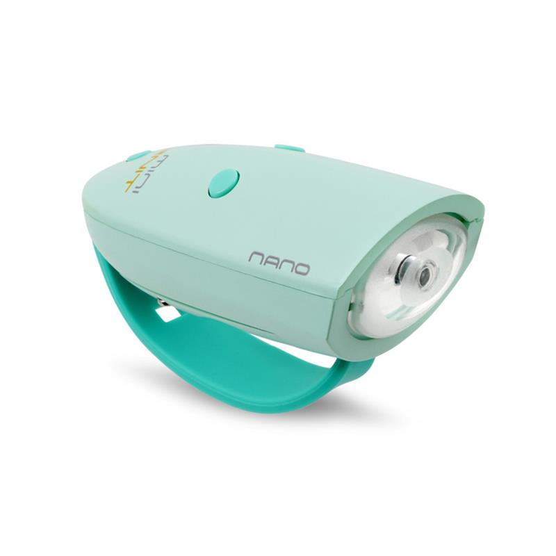 Luč in zvonec za kolo Mini Hornit  NANO mint green