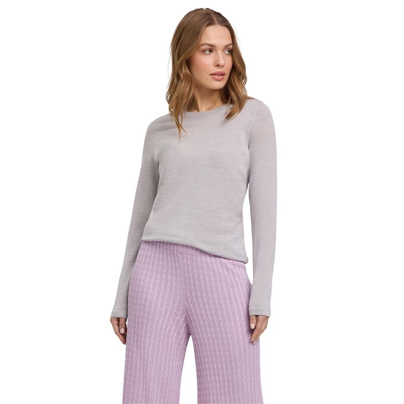 Ženski pulover FAV Merino X-fine Crew Neck w light grey heat