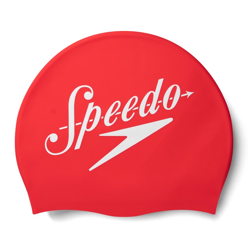 Plavalna kapa SLOGAN RED/WHITE