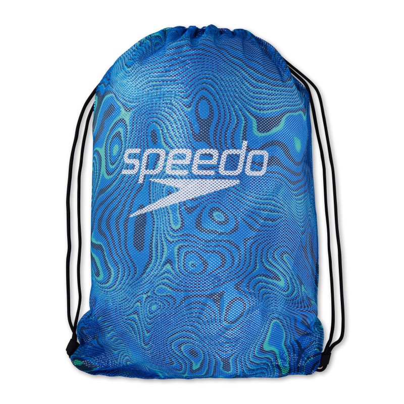 Torba PRINTED MESH BAG BLUE/GREY