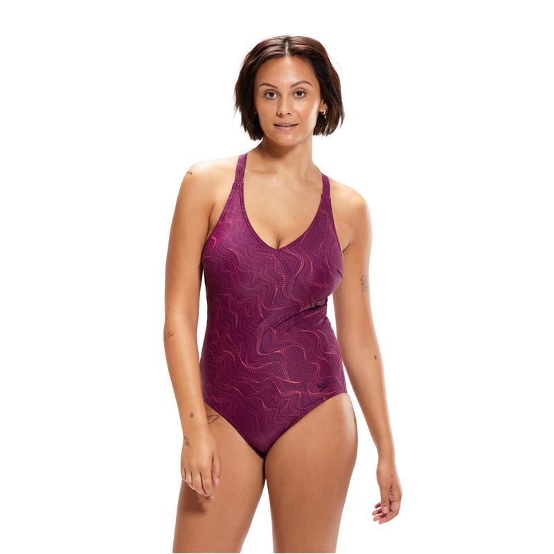 Ženske kopalke LEXI 1PC RED/PURPLE