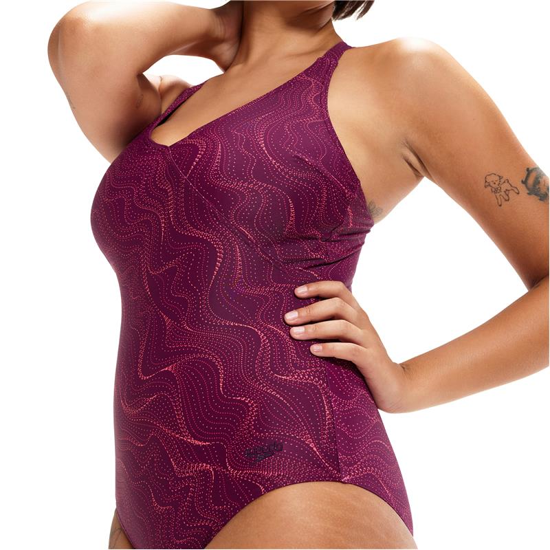 Ženske kopalke LEXI 1PC RED/PURPLE
