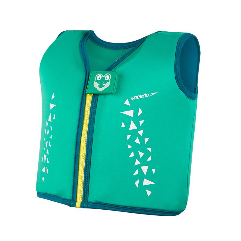 Otroška plavalni jopič CROC PRINTED GREEN/BLUE