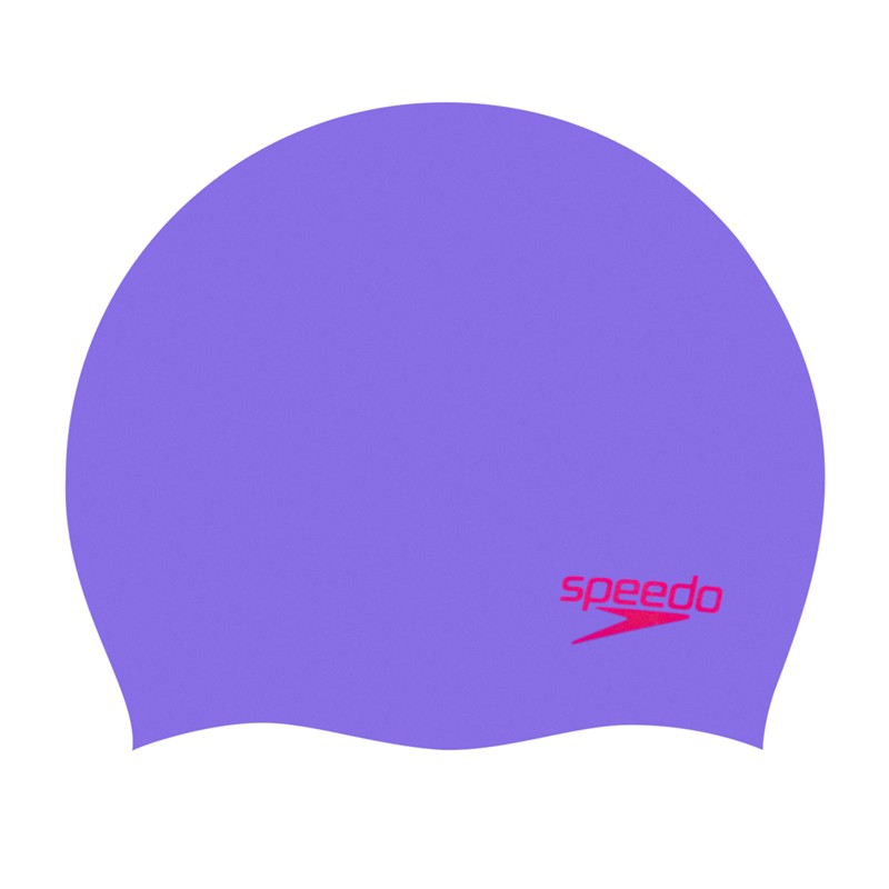 Otroška plavalna kapa MOULDED SILC CAP PURPLE/RED