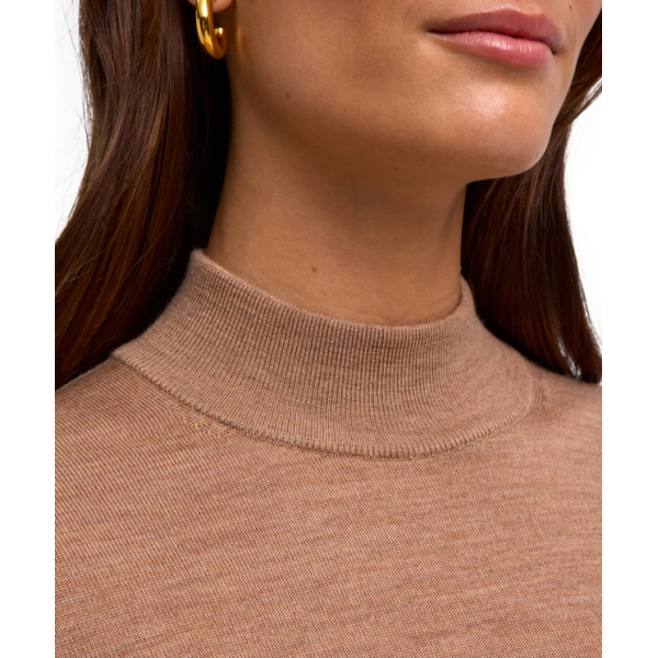 Ženska obleka FAV Merino X-Fine Dress w camel
