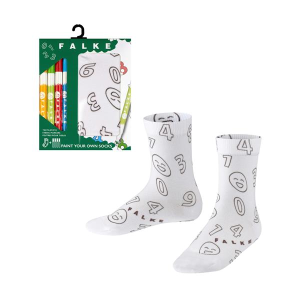 Otroške nogavice FALKE Number Paint Set white