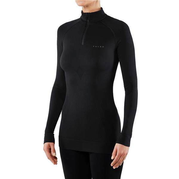 Ženska majica FALKE MW Zip Shirt w black
