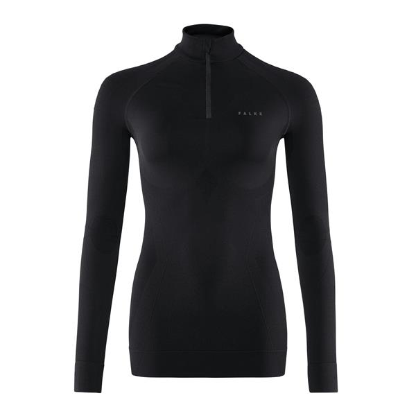 Ženska majica FALKE MW Zip Shirt w black