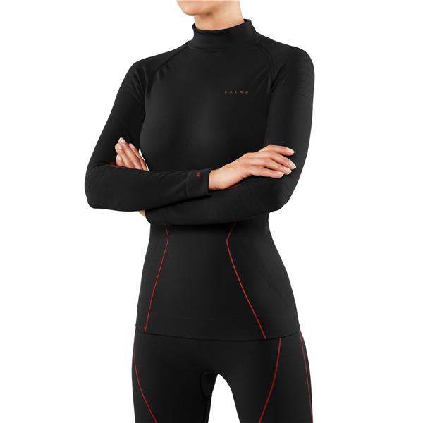 Ženska majica FALKE MW Longsleeved Shirt Turtleneck w black-