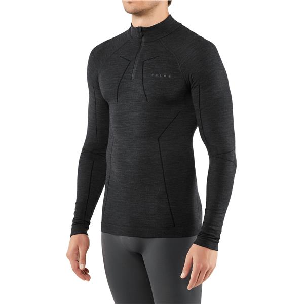Moška majica FALKE WT Zip Shirt Regular m black