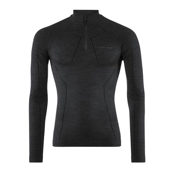 Moška majica FALKE WT Zip Shirt Regular m black