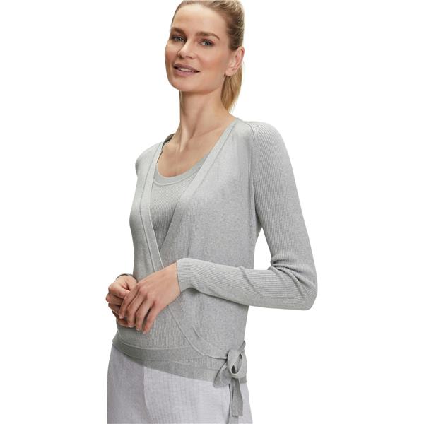 Ženska jopa FALKE Yoga Wickeljacke w light grey