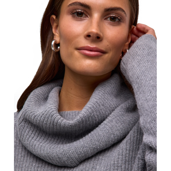 Ženska obleka SEL Ribbed Lambswool Dress w grey mel