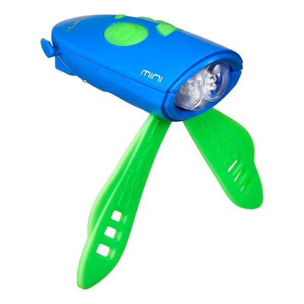 Luč in zvonec za kolo Mini Hornit Green/Blue