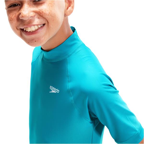 Otroška UV majica SS RASH TOP GREEN/WHITE