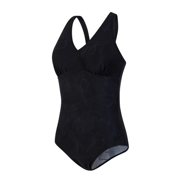 Ženske kopalke CROSSBACK 1PC BLACK/GRE