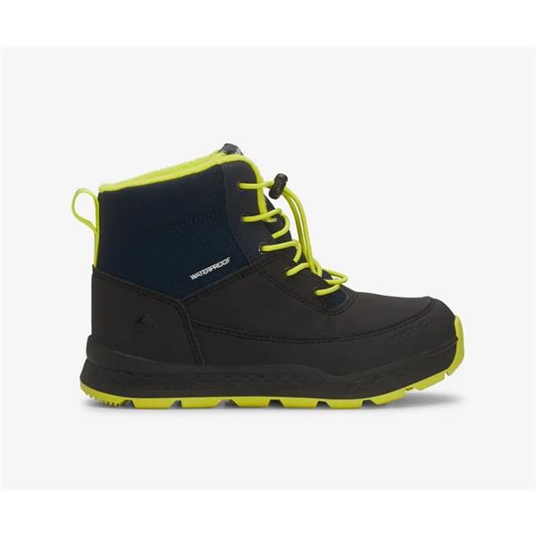 Otroški čevlji Sjur Mid WP Warm Black/Lime