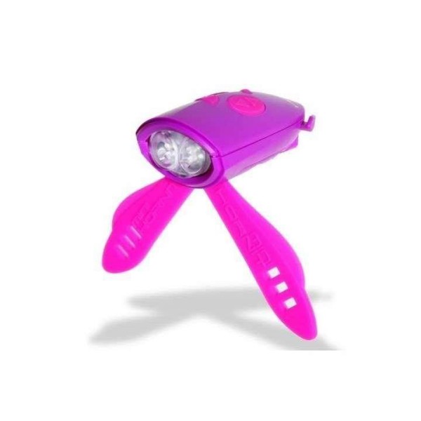 Luč in zvonec za kolo Mini Hornit Pink/Purple