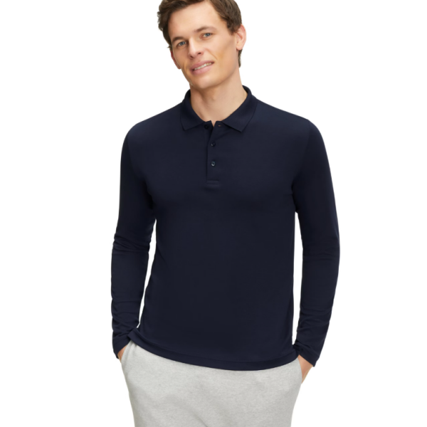 Moška polo majica FAV Pima Interlock Polo LS m fume