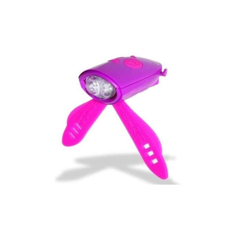 Luč in zvonec za kolo Mini Hornit Pink/Purple