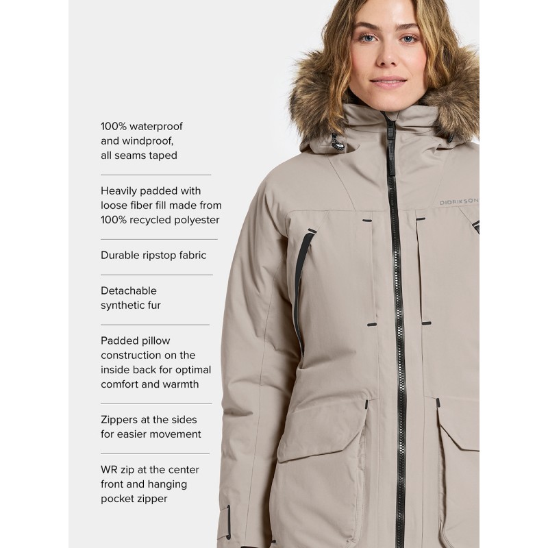 Ženska jakna CERES WNS PARKA 2 Ash Brown
